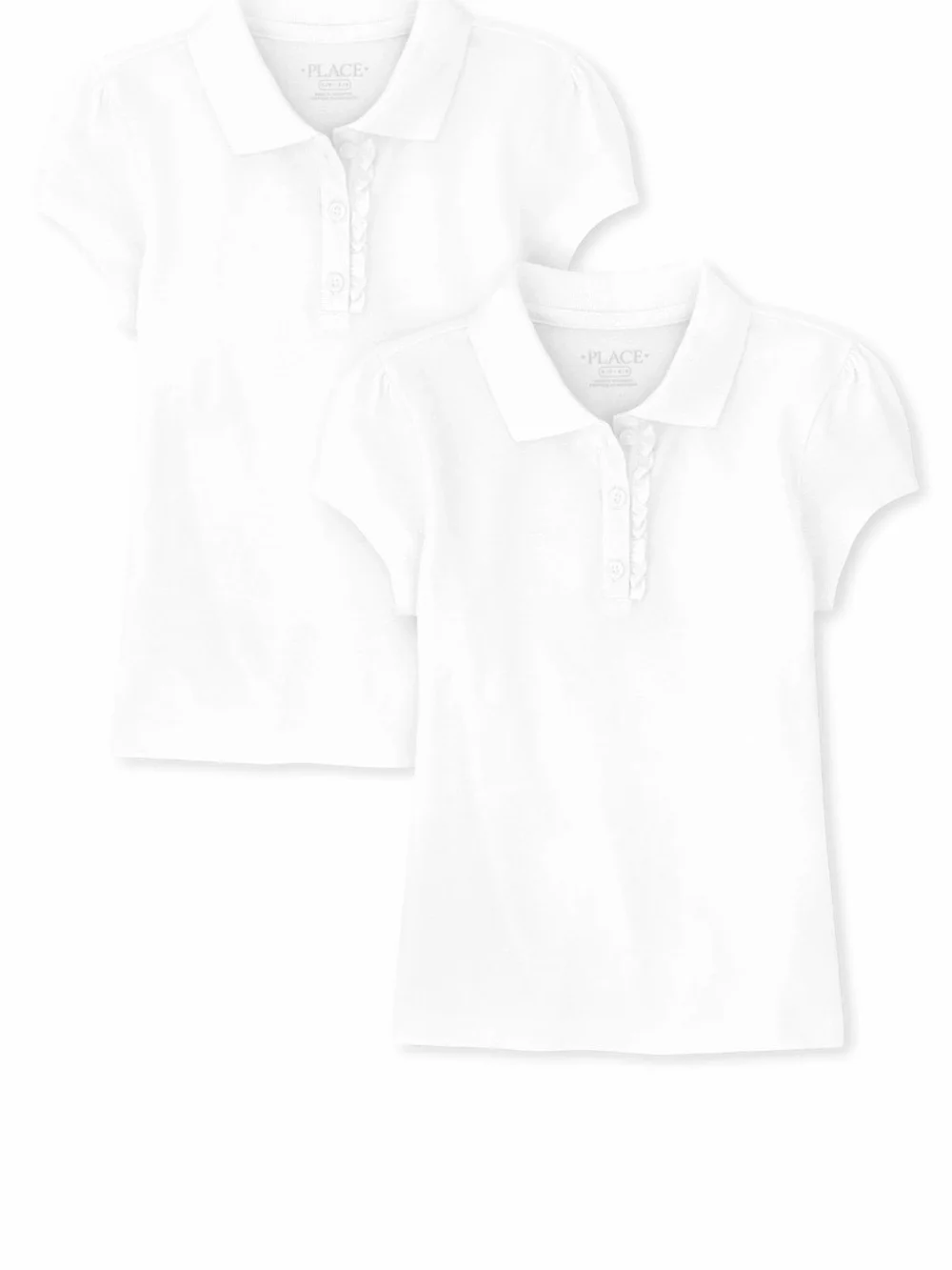 The Children's Place White Girls' Short-Sleeve Polo Tee - 2 Pack